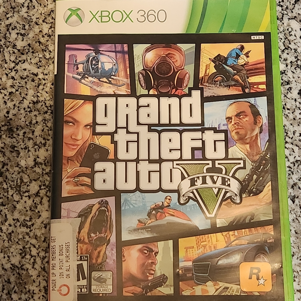 XBOX 360 Grand Theft Auto V (Five) Video Game Rated R 2 Discs